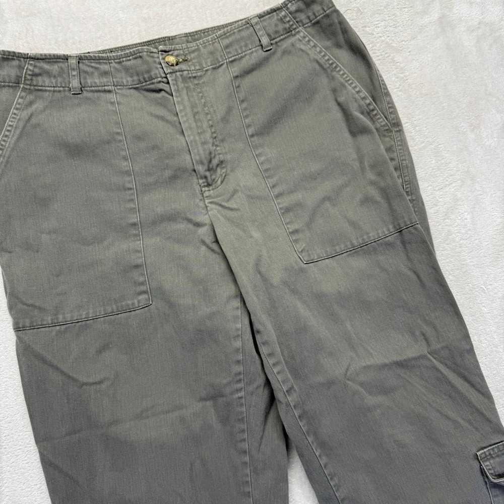 Paradox Pants Women's 10 Cropped Cargo Drawstring Hem Olive Green Casual Outdoor